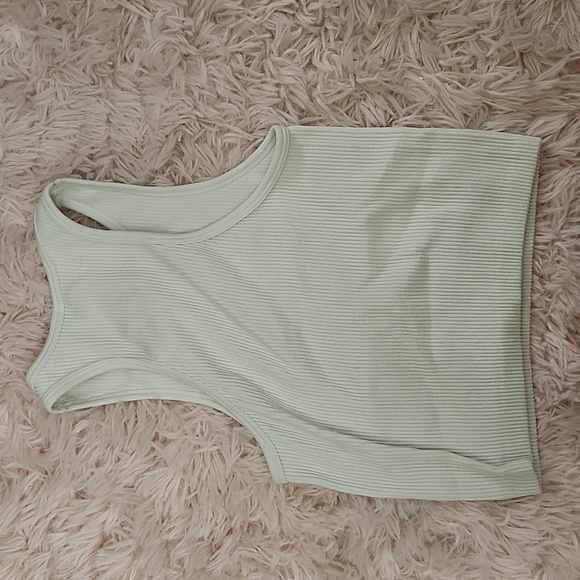 Ribbed White tank top - Picture 2 of 3